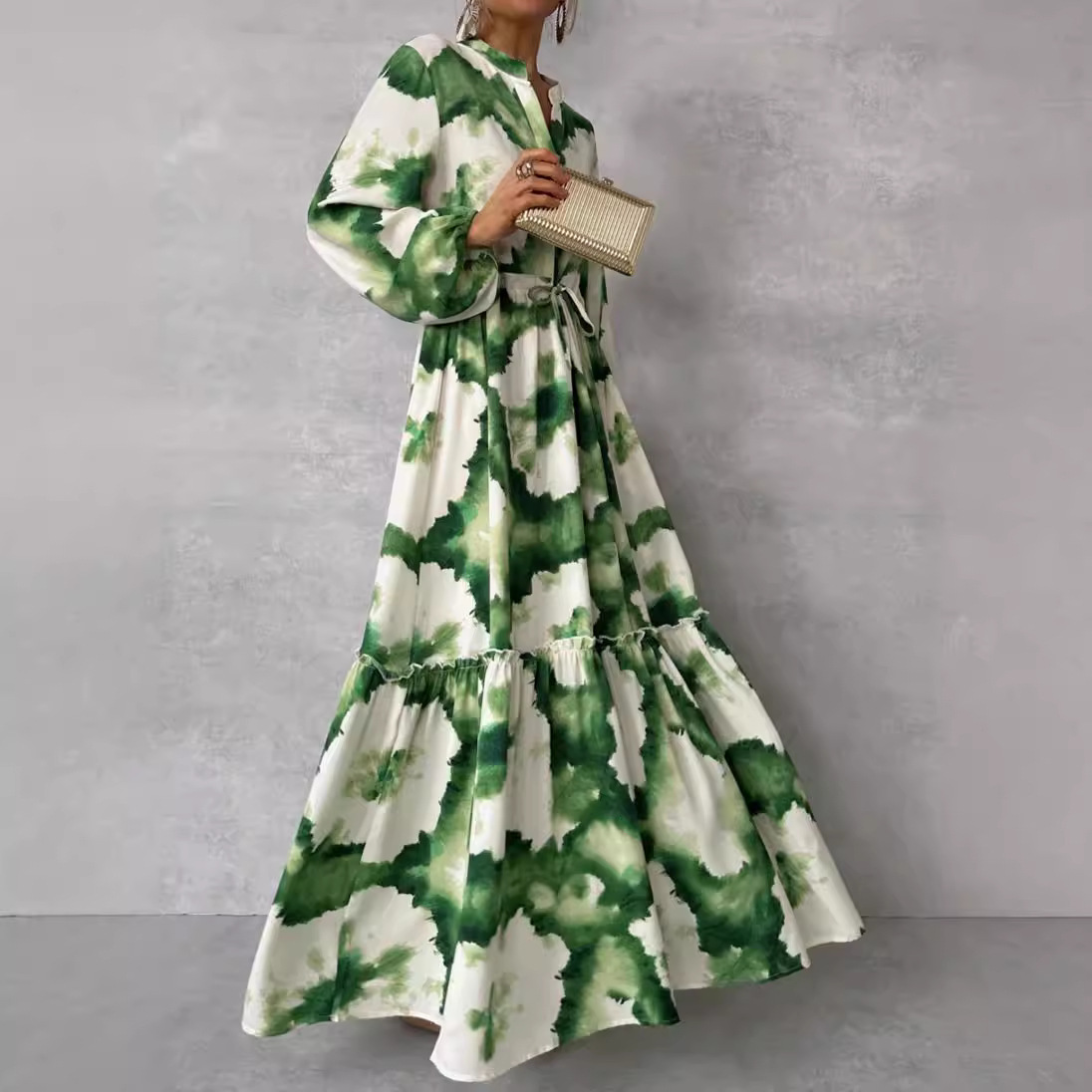 Women'S Green Formal Wear - 2024 Summer Elegant Women Maxi Dresses