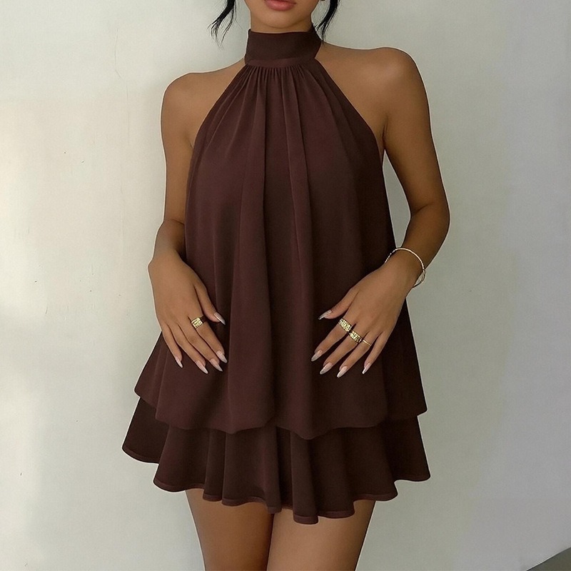 Wrap Dress Work - 2026 Women's Elegant Halter Neck Sleeveless