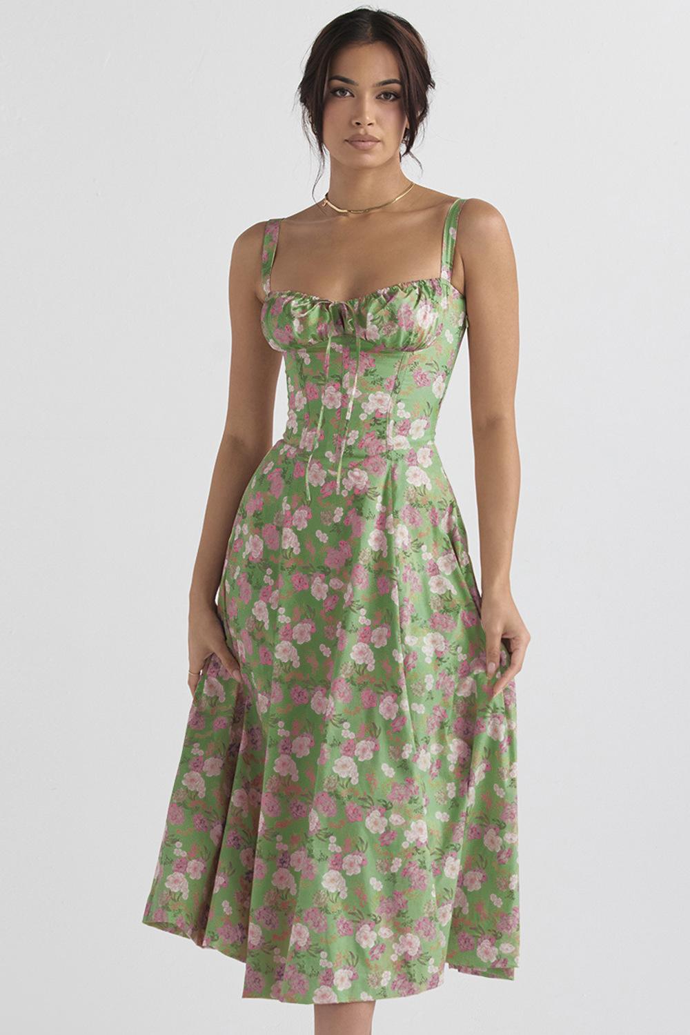 Wrap Dress Work - Sexy Low Cut Spaghetti Strap Maxi
