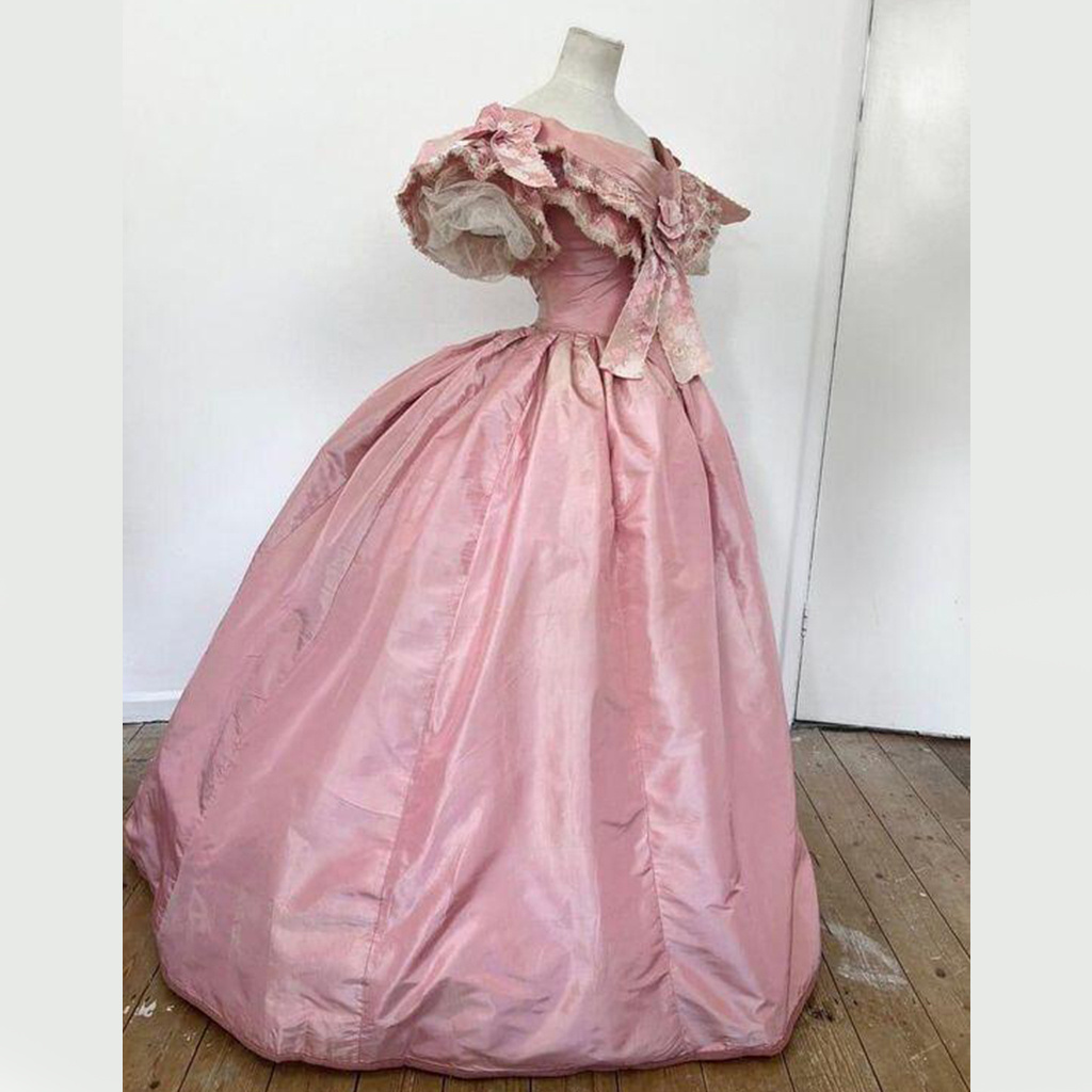 Women Formal Wear For Wedding - 1850s 1860s Victorian Dancing Ball Gown