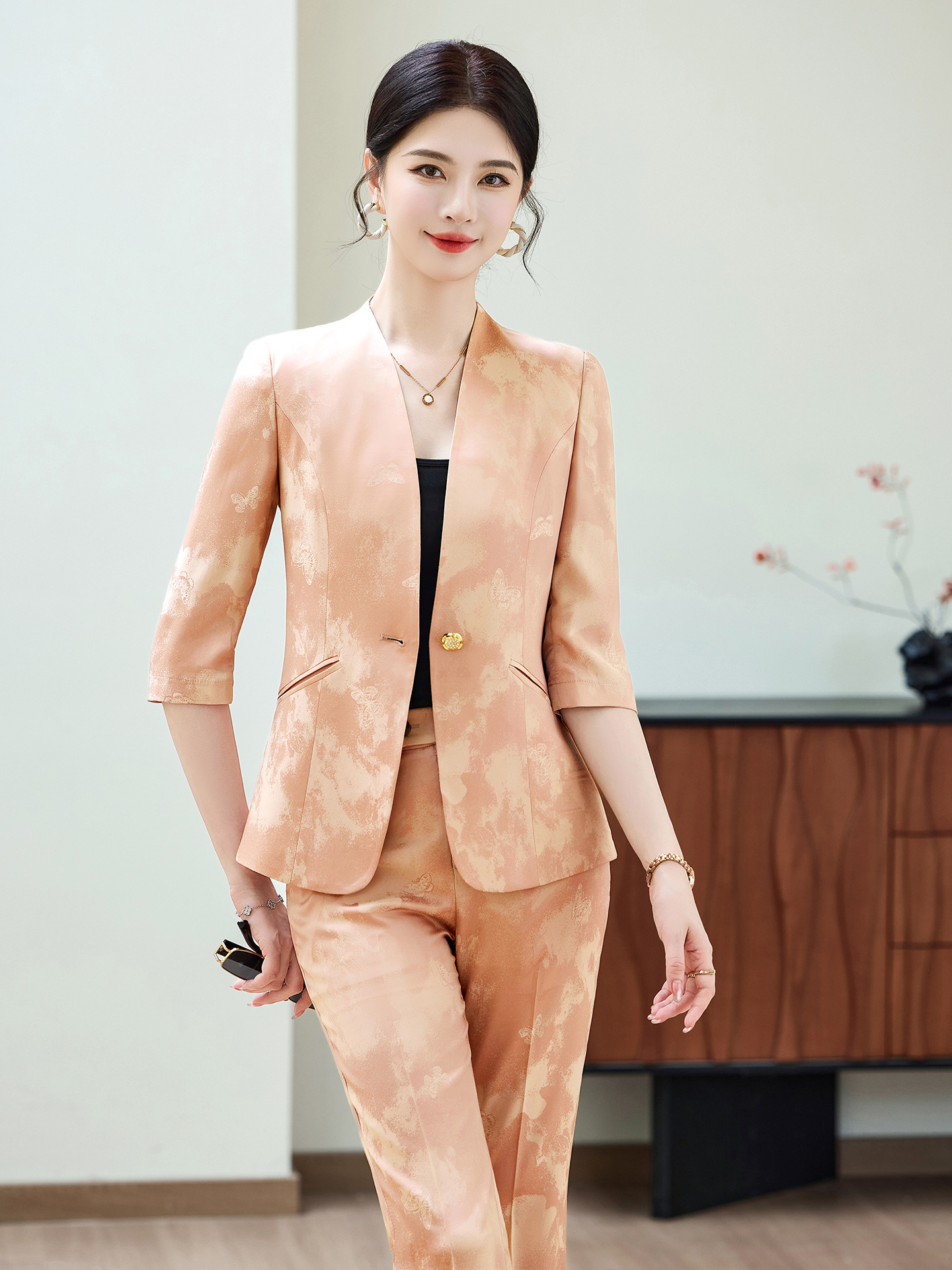 Fashion Office Ladies Blazer a - Women'S Formal Wear Pants Suit ulasan dan harga