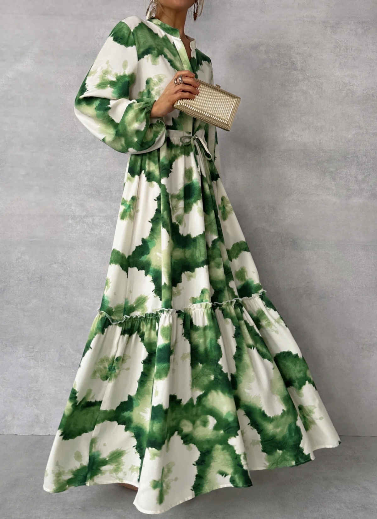 2024 Summer Elegant Women Maxi - Women'S Green Formal Wear ulasan dan harga