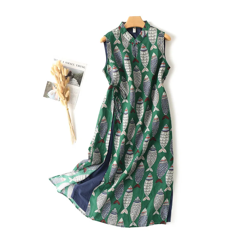 Chinese Style Cheongsam Improv - Women'S Green Formal Wear ulasan dan harga
