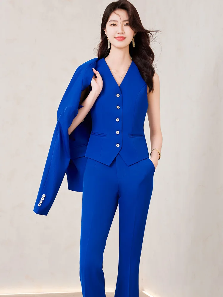 Pop High Quality Fabric Formal - Women'S Formal Wear Pants Suit ulasan dan harga