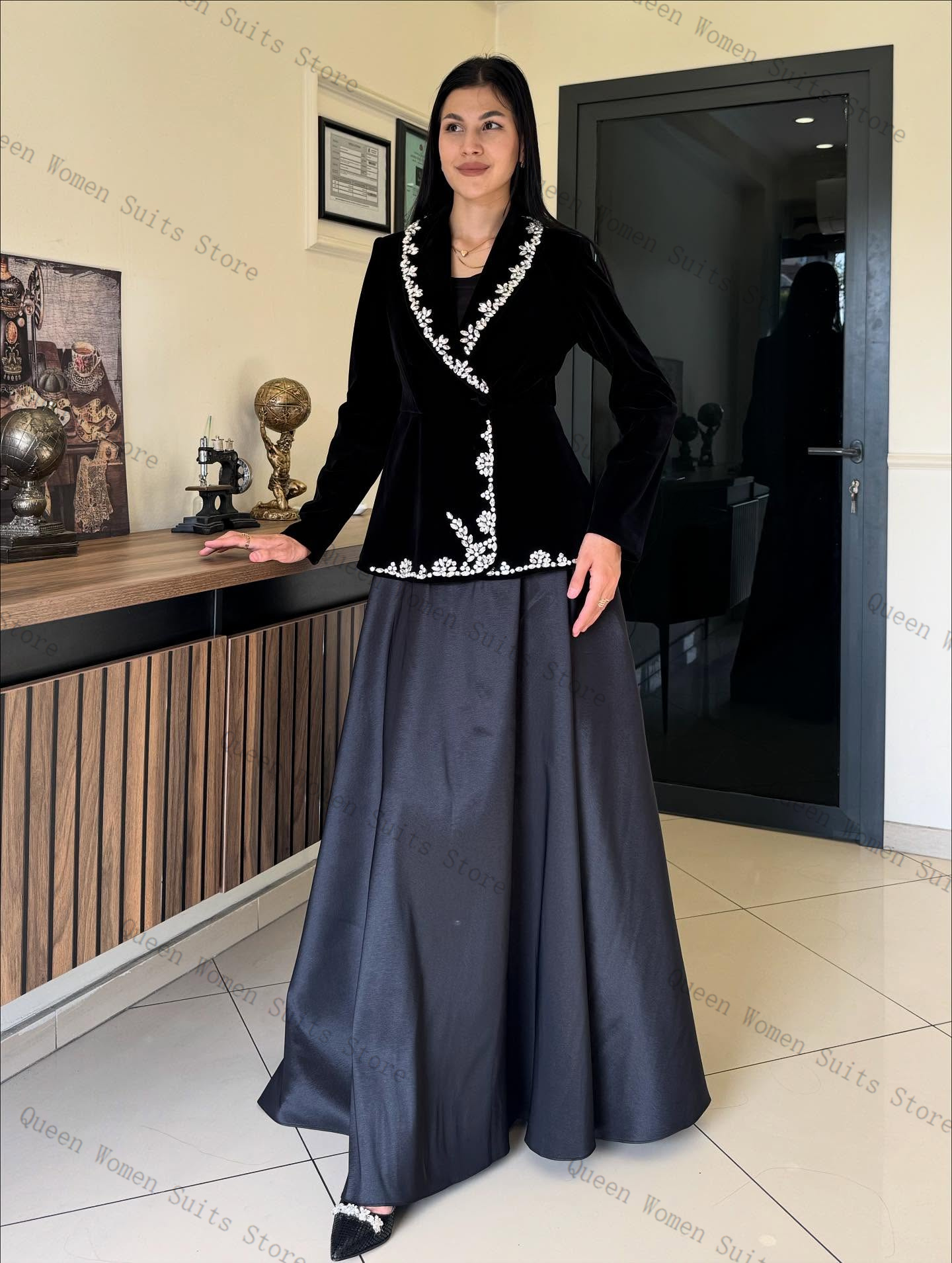 Velvet Women Suit Skirt Set 2  - Women'S Formal Wear For A Wedding ulasan dan harga