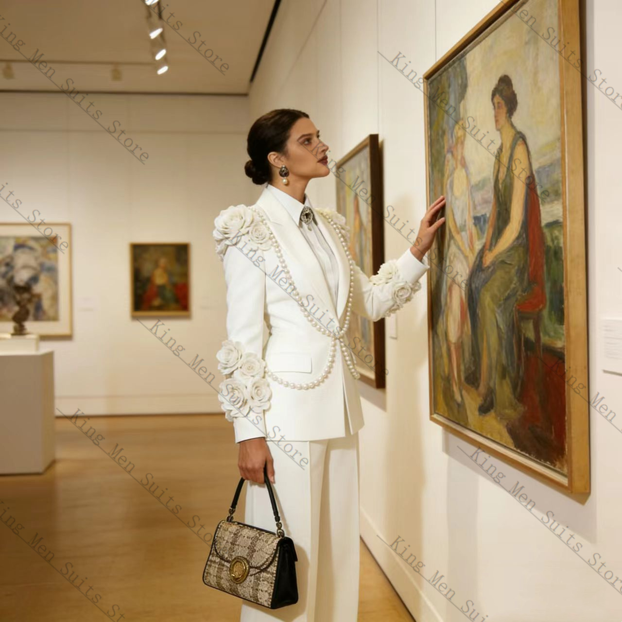 Luxury White Women Suit Set 2  - Women Luxury Formal Wear ulasan dan harga