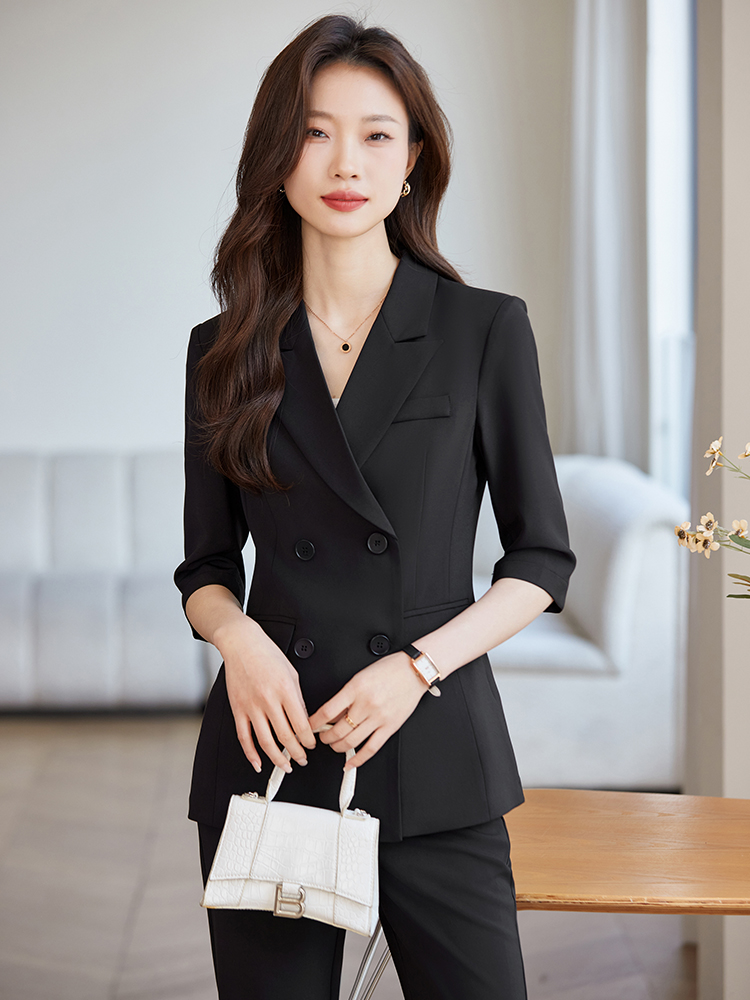 Spring Thin Professional Suit  - Women Formal Wear Interview ulasan dan harga