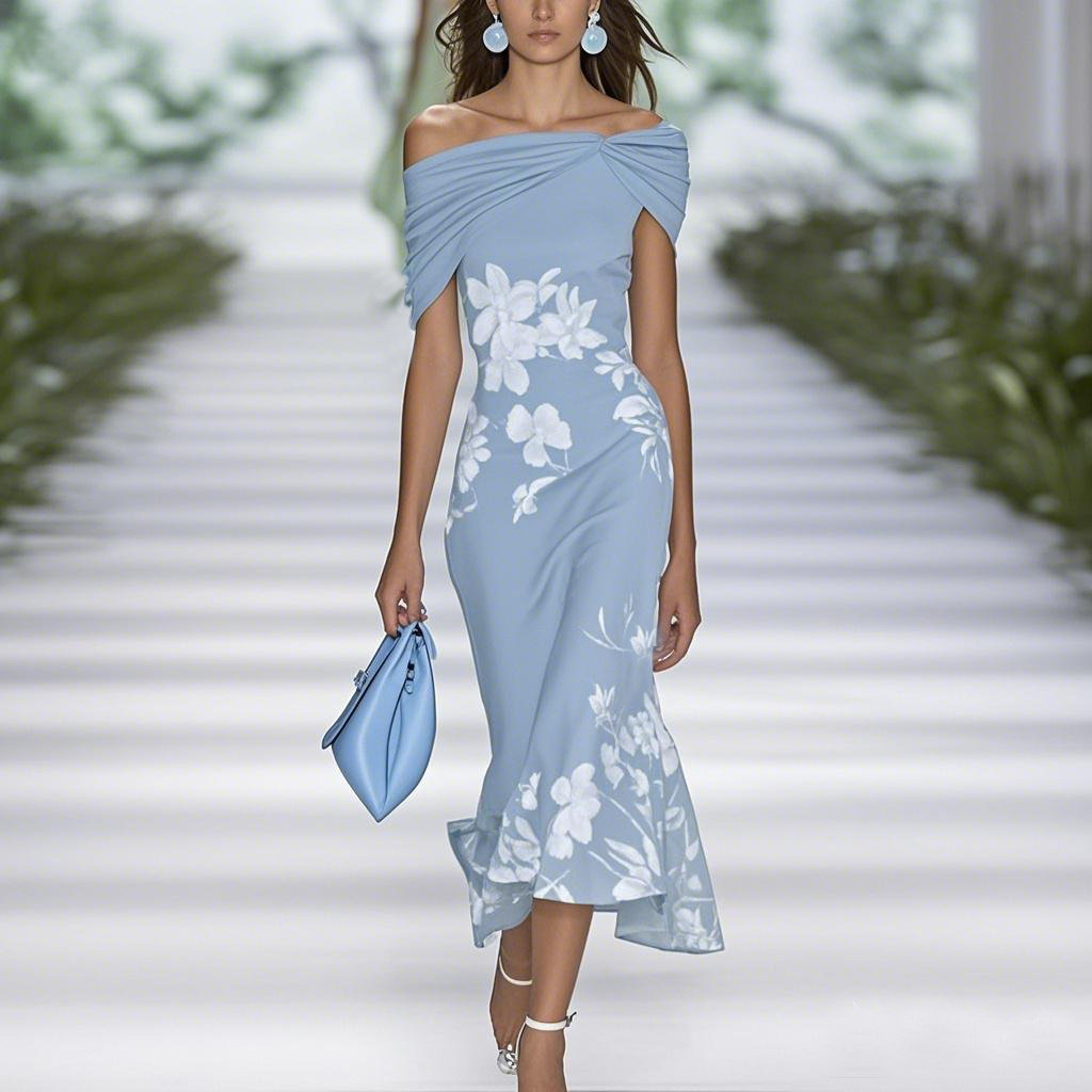 Fashion Floral Print Dress Sex - Wrap Dress Work ulasan dan harga