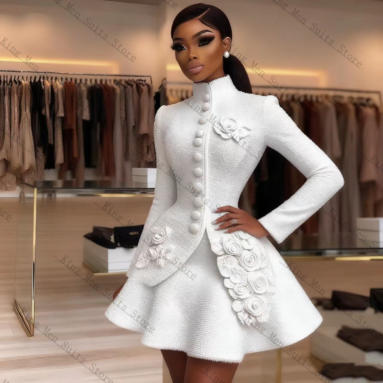Luxury White Women Suit Set 2  - Women Luxury Formal Wear ulasan dan harga
