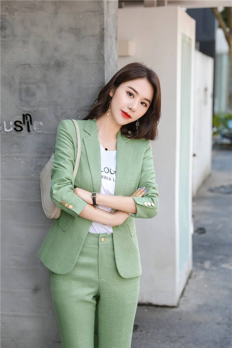 Novelty Green Uniform Designs  - Women Formal Wear Interview ulasan dan harga
