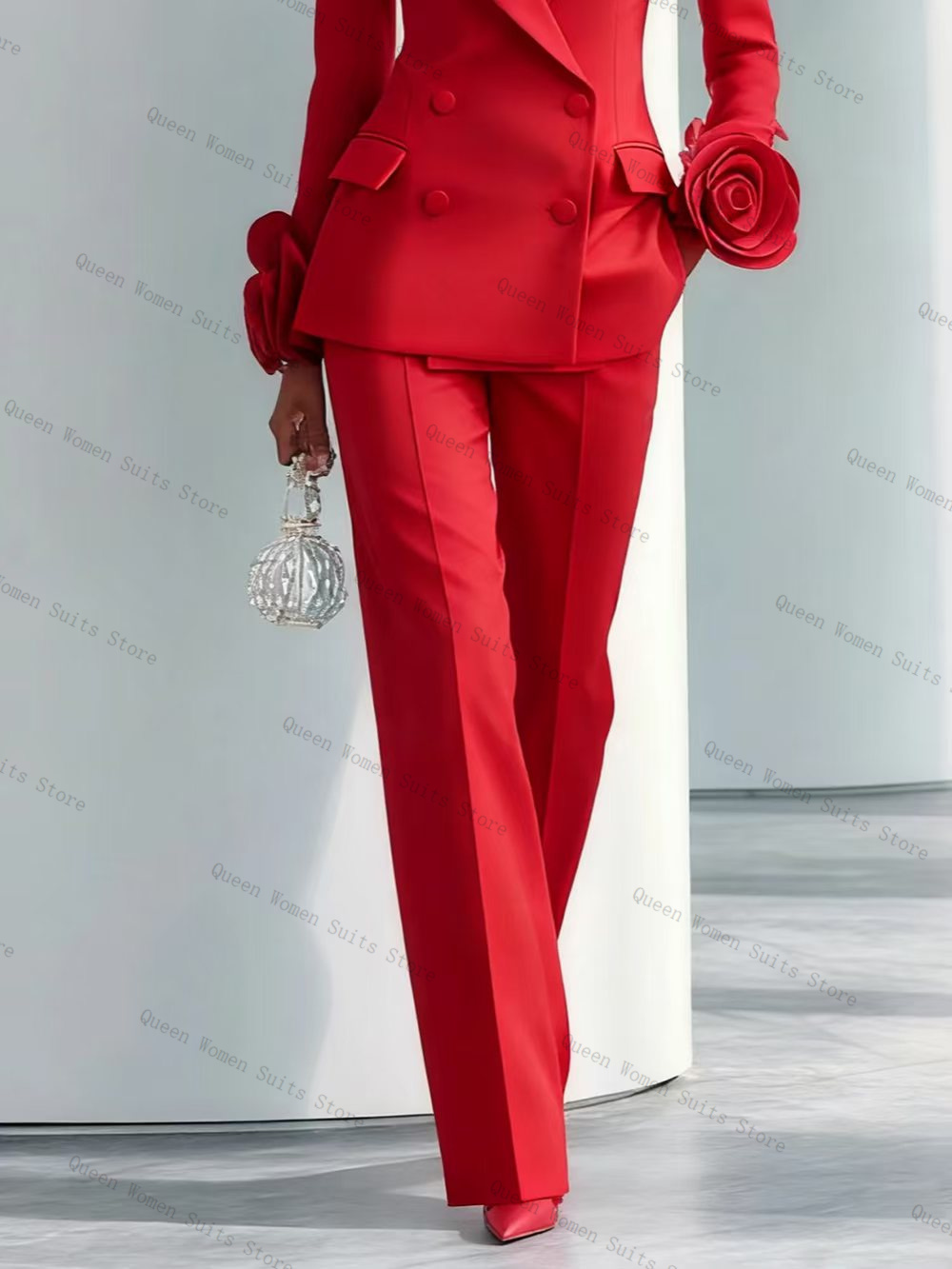 Luxury Red Women Suit Set 2 Pc - Women Luxury Formal Wear ulasan dan harga
