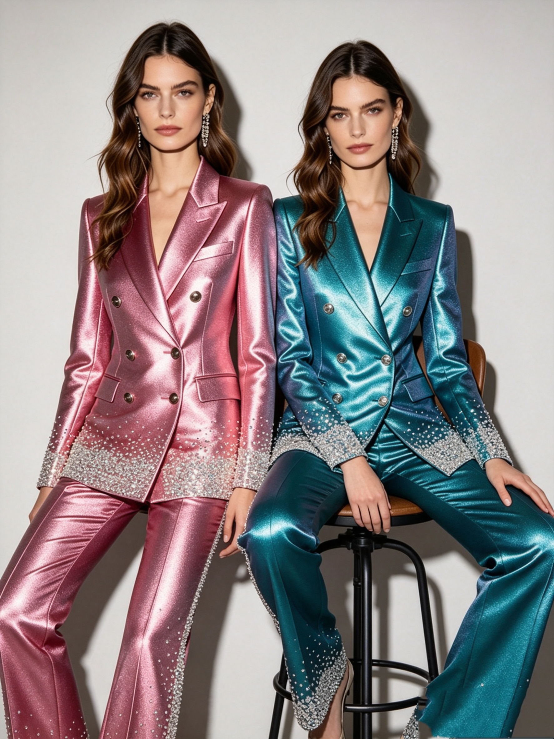 Luxury Satin Crystals Women Su - Women Luxury Formal Wear ulasan dan harga