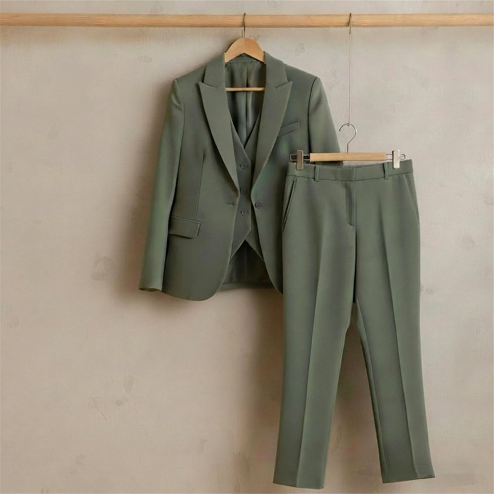New Sage Green Women's Suit 3  - Women'S Formal Wear Pants Suit ulasan dan harga