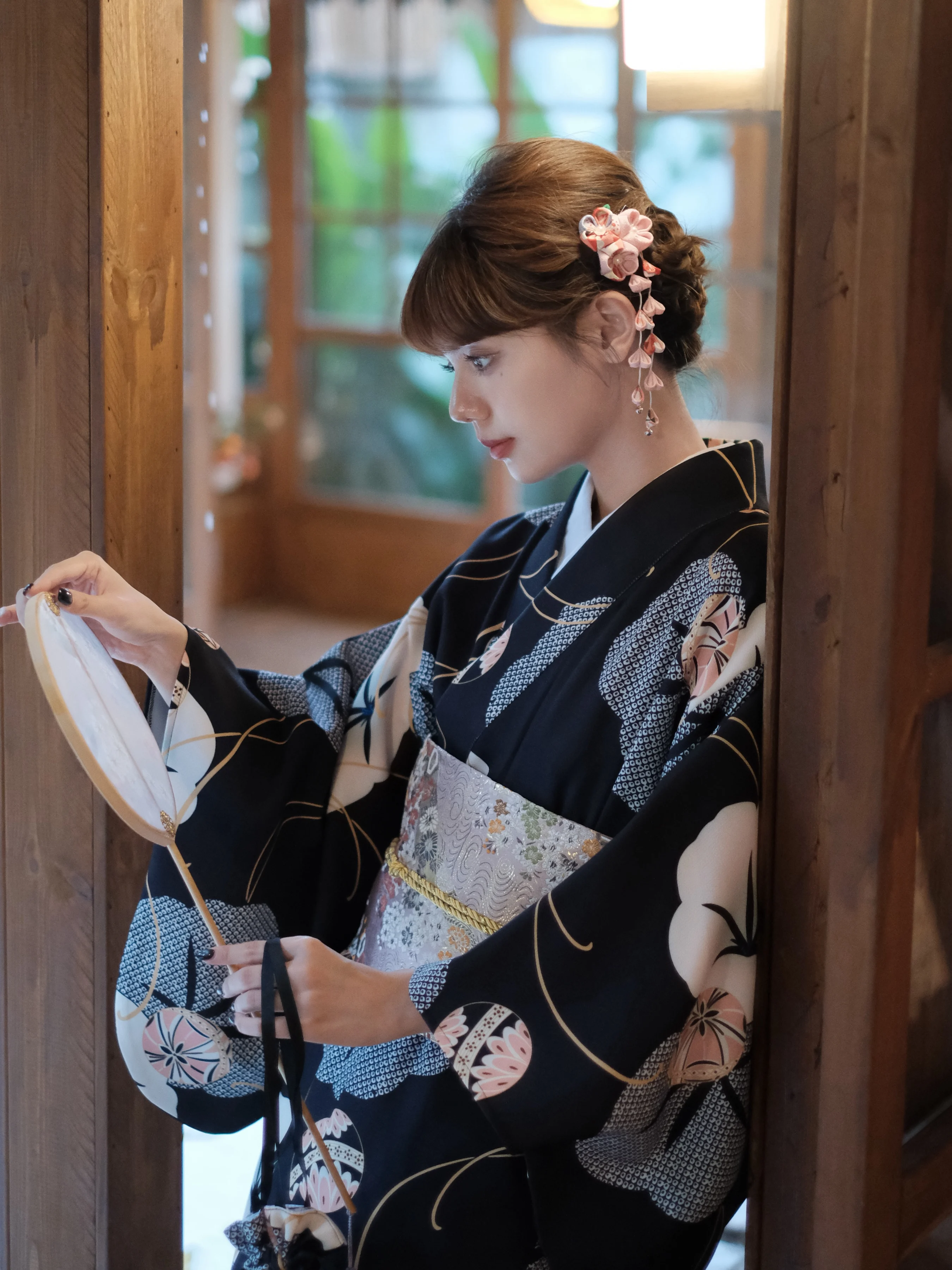 Women Japanese Kimono Black Co - Women'S Formal Traditional Wear ulasan dan harga