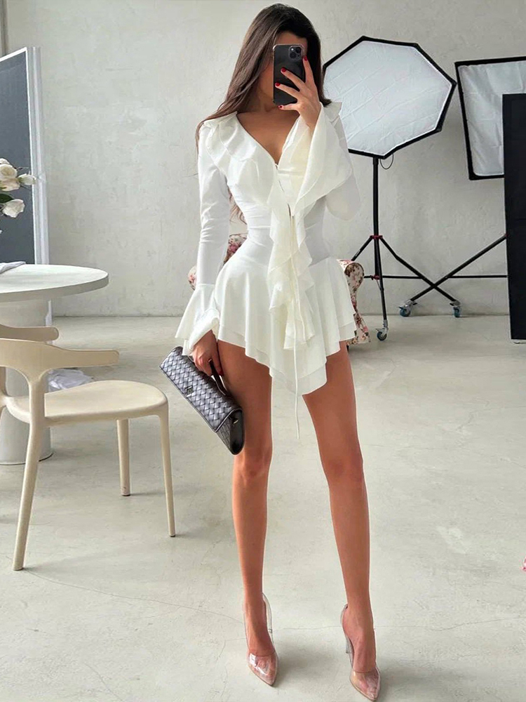 Sisterlinda Y2K Elegant Style  - Wrap Dress Work ulasan dan harga