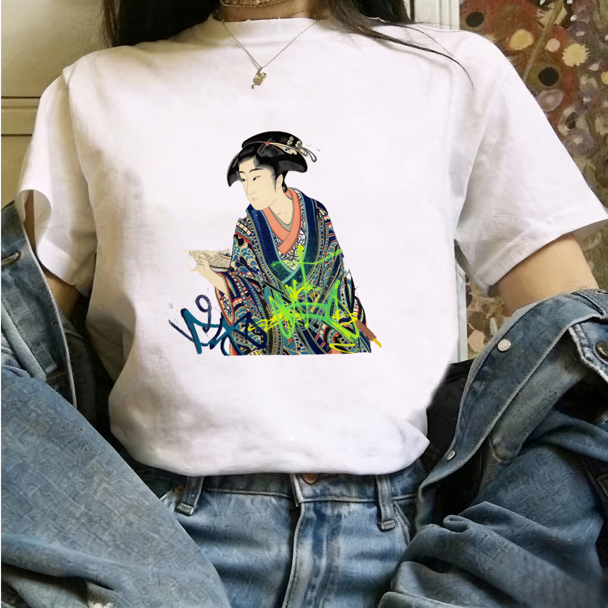 T Shirts For Woman Rune Patter - Women'S Formal Traditional Wear ulasan dan harga