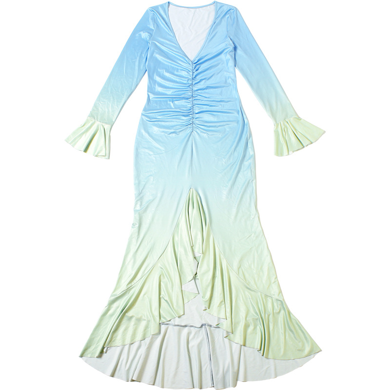 Gradient Blue Women Prom Dress - Women'S Holiday Formal Wear ulasan dan harga