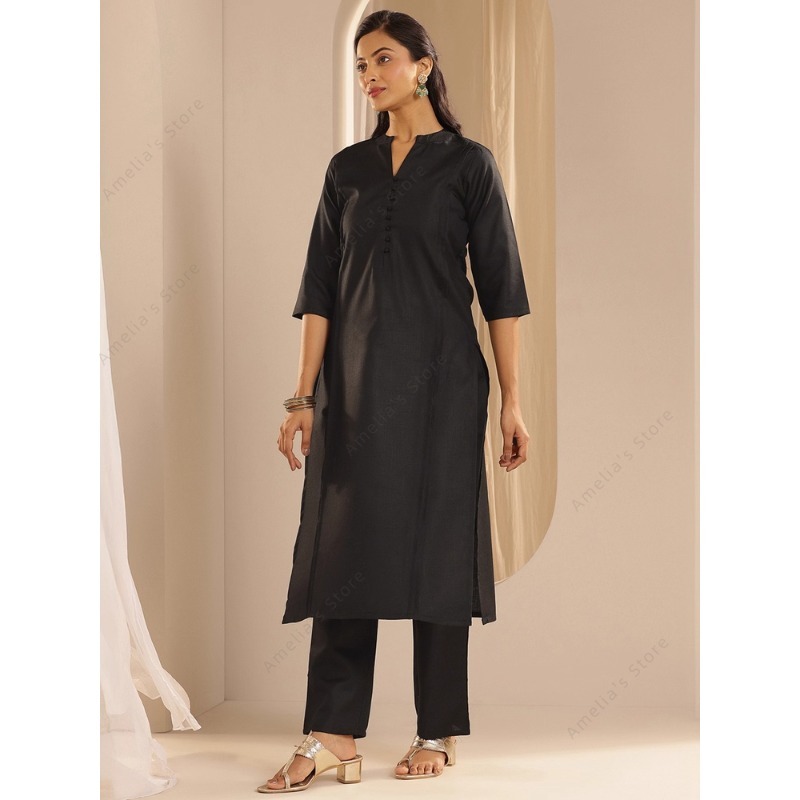 Women's Black Jacquard Kurta P - Women'S Formal Traditional Wear ulasan dan harga