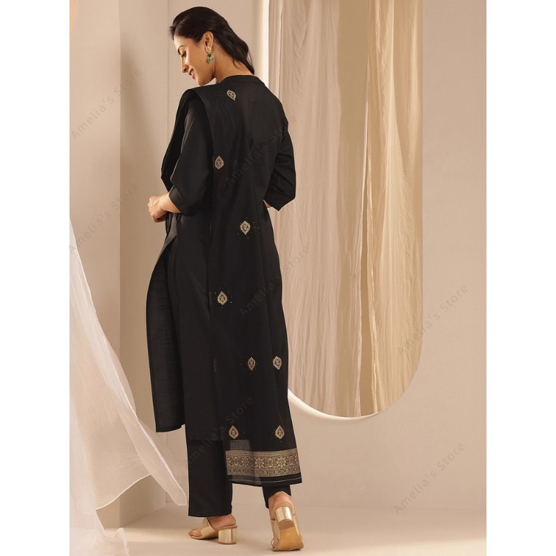 Women's Black Jacquard Kurta P - Women'S Formal Traditional Wear ulasan dan harga