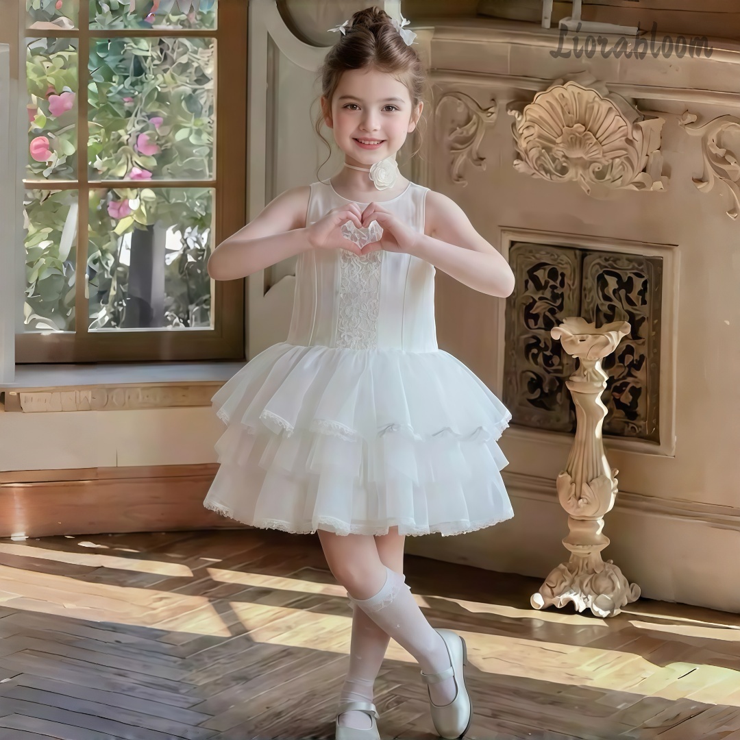 Girls' White Embroidered Forma - Women'S Formal Wear For A Wedding ulasan dan harga