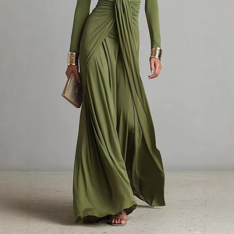 Women's Elegant Deep V Neck Ma - Wrap Dress Work ulasan dan harga