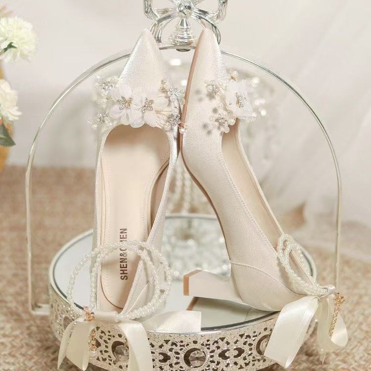 French-style Wedding Shoes, Br - Women Formal Wear For Wedding ulasan dan harga