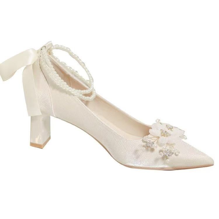 French-style Wedding Shoes, Br - Women Formal Wear For Wedding ulasan dan harga
