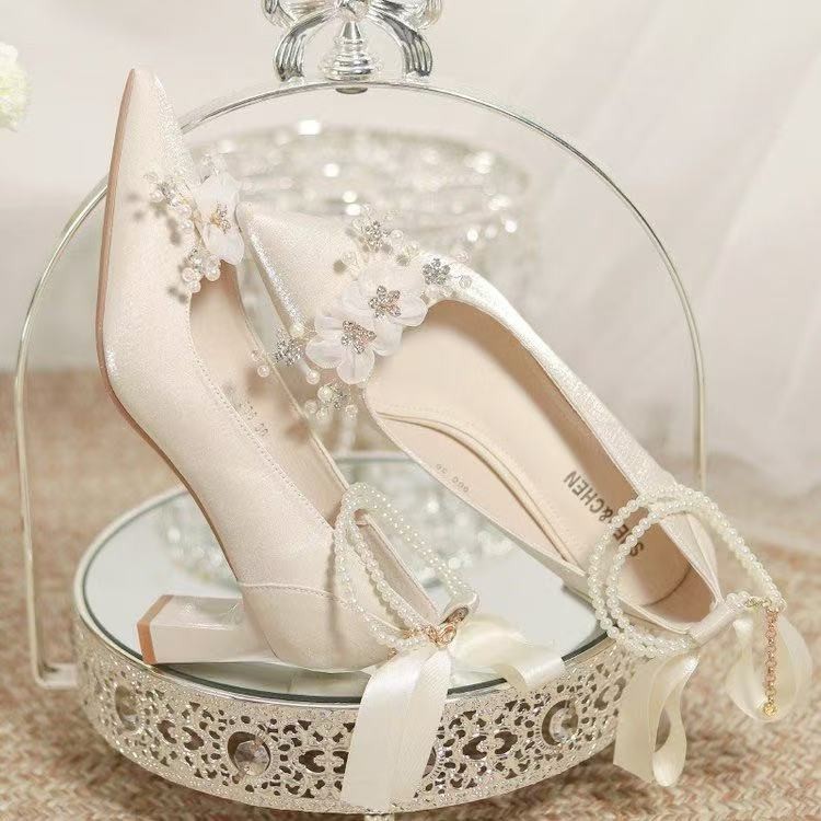 French-style Wedding Shoes, Br - Women Formal Wear For Wedding ulasan dan harga