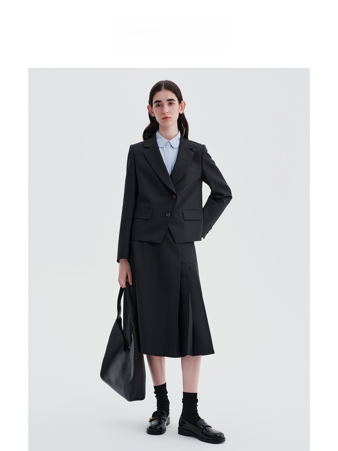 Deep ey Suit Jaet And f Pleate - Women Formal Wear Interview ulasan dan harga