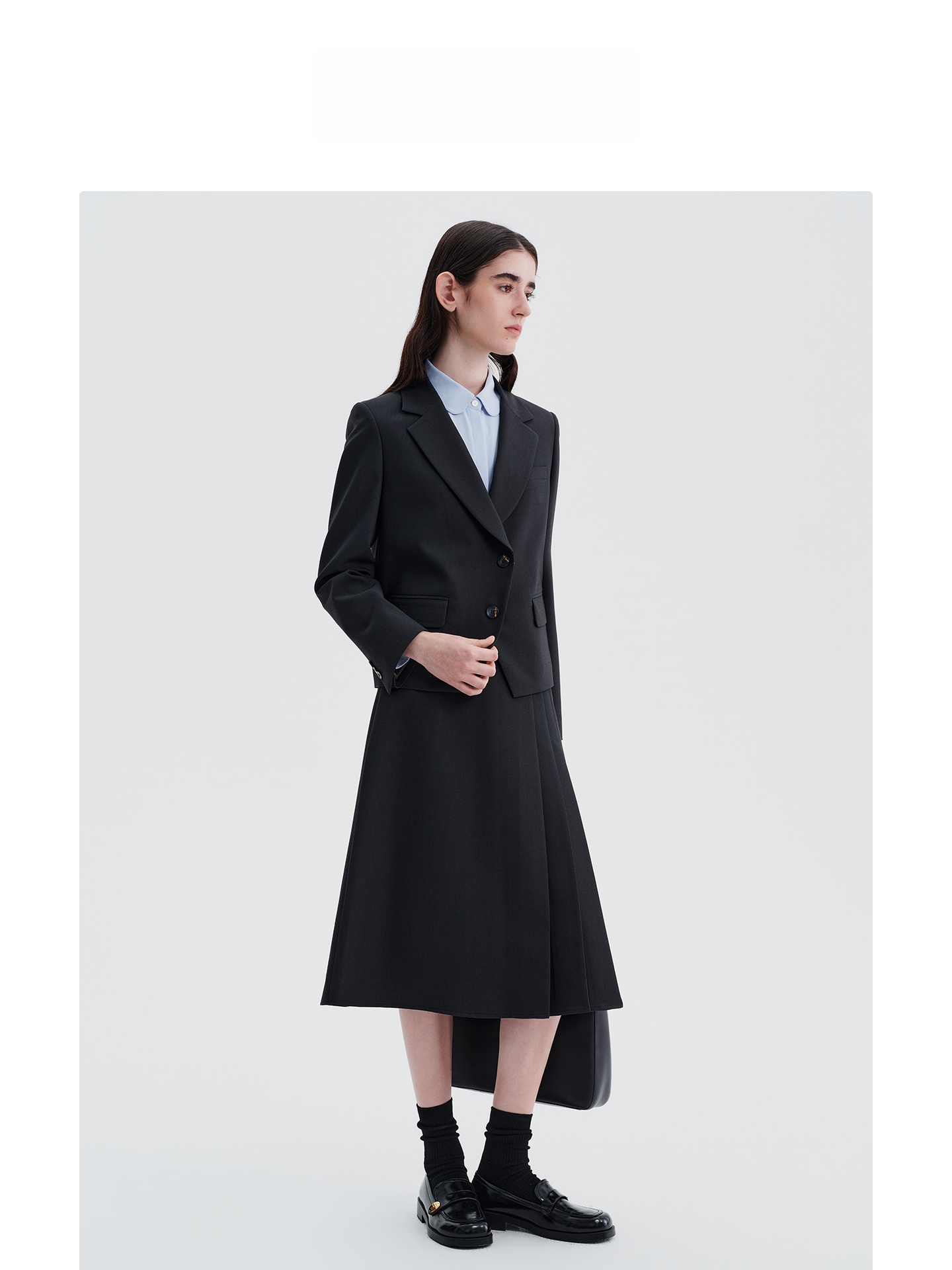 Deep ey Suit Jaet And f Pleate - Women Formal Wear Interview ulasan dan harga