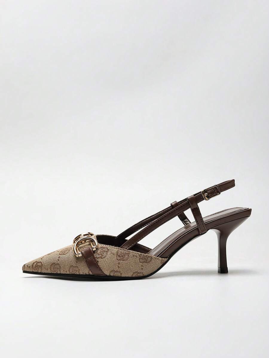 Women's Vintage Floral Embroid - Slingback Heel Formal ulasan dan harga