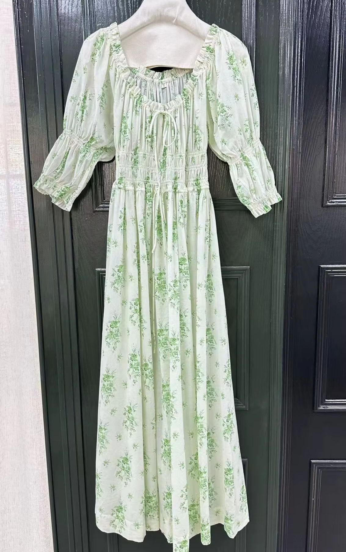 2026 Women's Green Flower Prin - Women'S Green Formal Wear ulasan dan harga