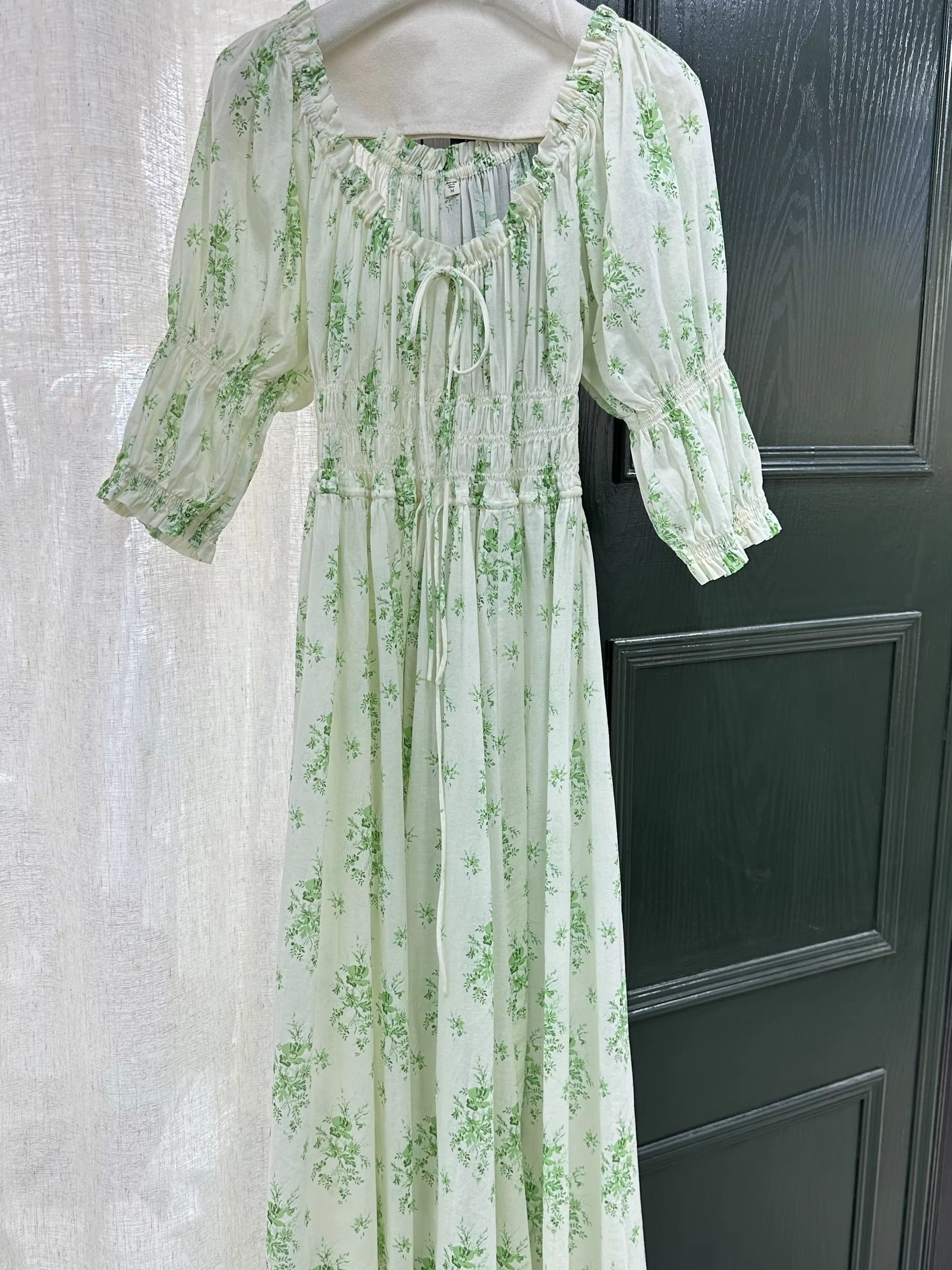 2026 Women's Green Flower Prin - Women'S Green Formal Wear ulasan dan harga