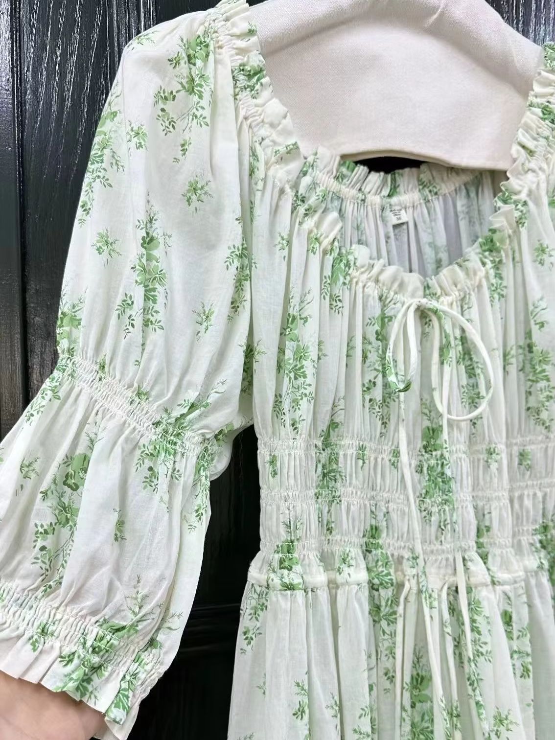 2026 Women's Green Flower Prin - Women'S Green Formal Wear ulasan dan harga