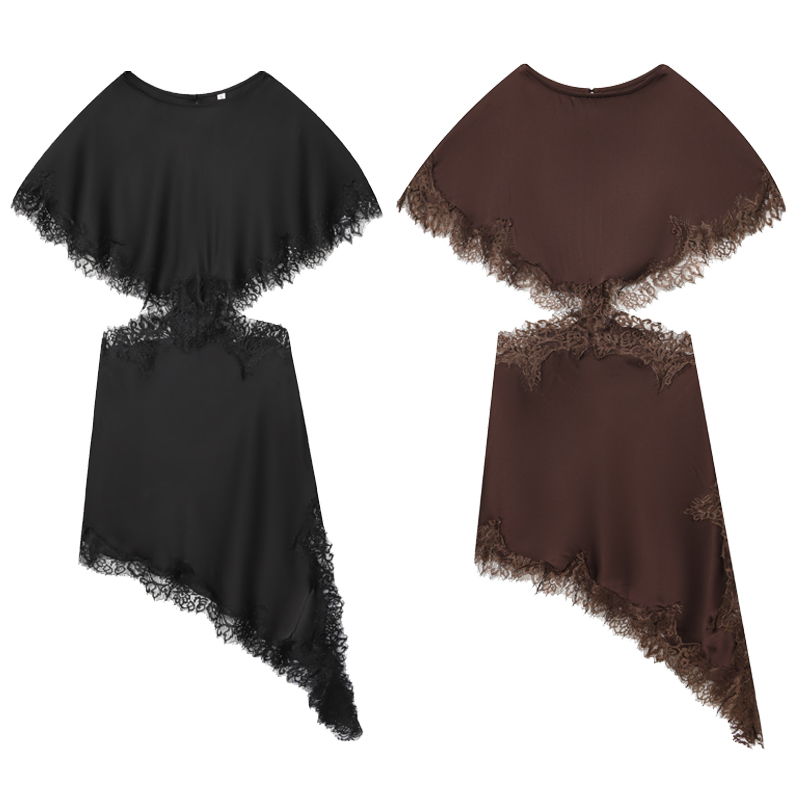 HXAO Lace Asymmetric Dress Wom - Wrap Dress Work ulasan dan harga